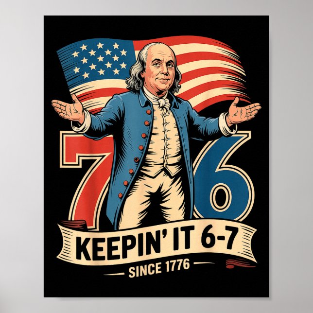 Poster Ben Franklin 67 Meme Keen It 7-6 Professor de Hist (Frente)