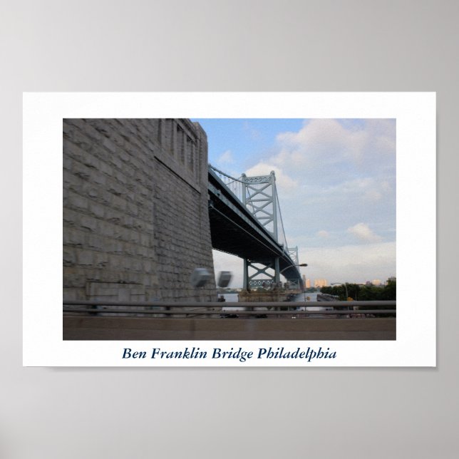 Pôster Ben Franklin Bridge Philadelphia Photo (Frente)