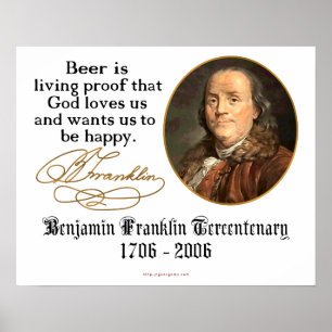 Poster Ben Franklin - Cerveja