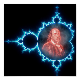 Pôster Ben Franklin Mandelbrot Fractal