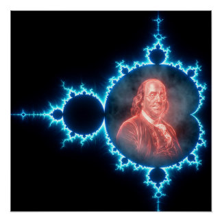 Pôster Ben Franklin Mandelbrot Fractal