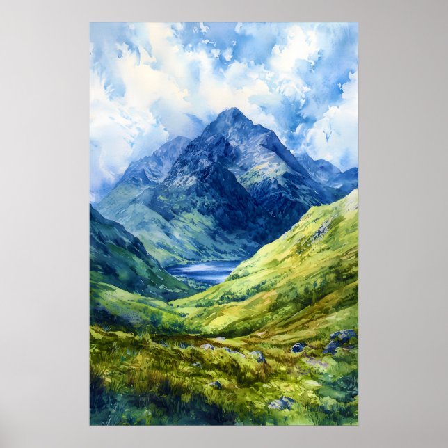 Poster Ben Nevis Aquarela 2 (Frente)