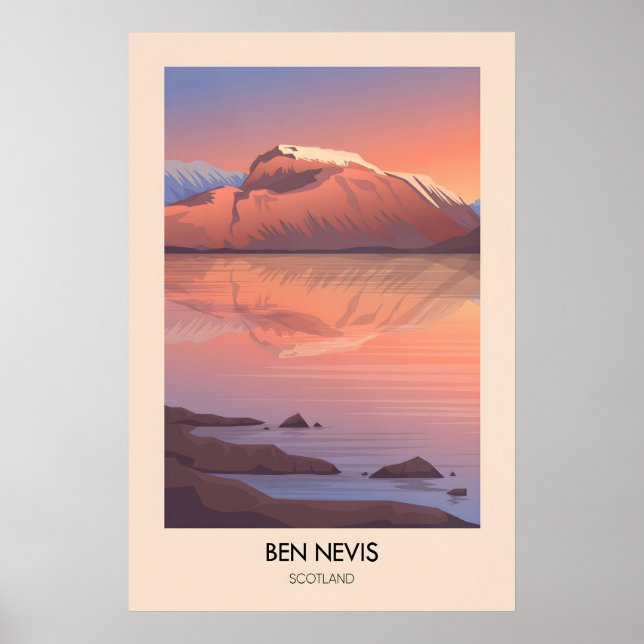 Poster Ben Nevis Cartaz de Viagem Moderno (Frente)