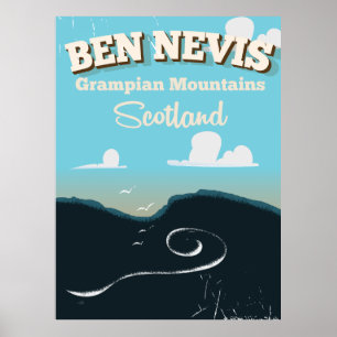 Pôster Ben Nevis viagens vintage