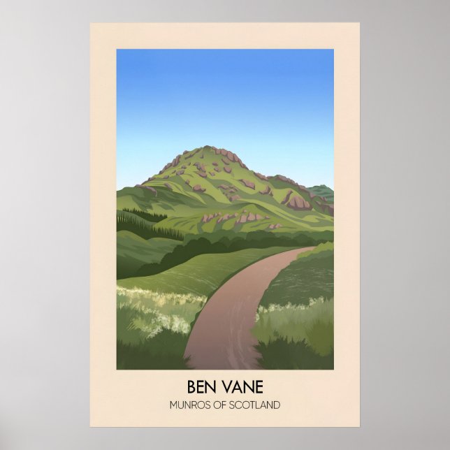 Poster Ben Vane Munros da Escócia Cartaz (Frente)