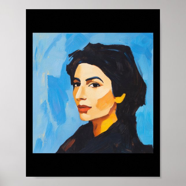 Poster Benazir Bhutto Estilo de Pintura Poste-impressioni (Frente)