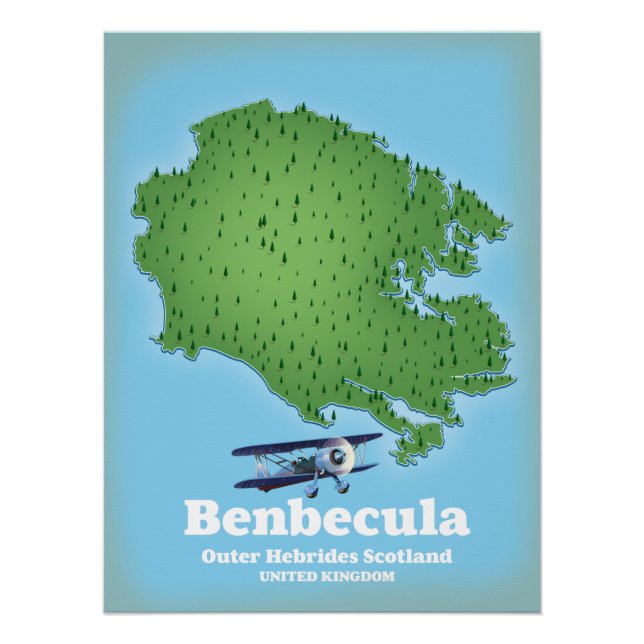 Pôster Benbecula Hébrides Externes Escócia (Frente)