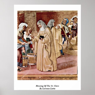 Pôster Bênção do St. Clare por Lorenzo Lotto