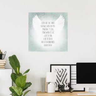 Poster Bênção Irlandesa Anjo Alguém para Amar Algum Traba