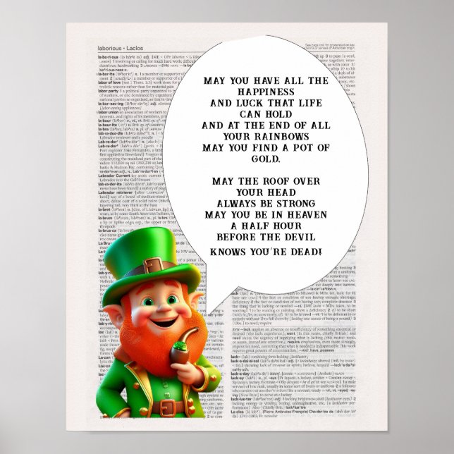 Poster Bênção Irlandesa Sobre a sua cabeça (Frente)