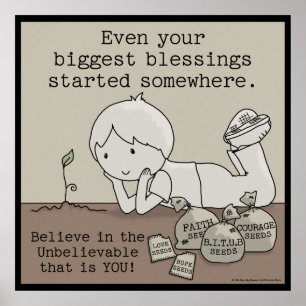 Pôster Bênçãos Começaram Em Algum Lugar