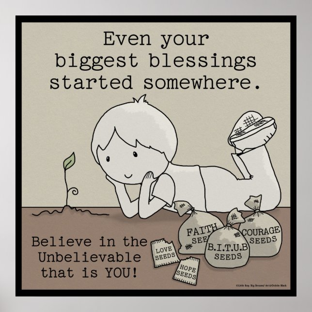 Pôster Bênçãos Começaram Em Algum Lugar (Frente)