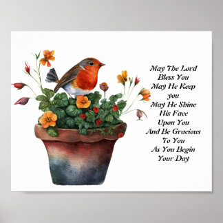 Poster Bênçãos diárias dos números 6:24-26