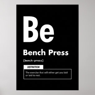 Poster Bench Press - Mesa Periódica - Memória Gym Engraça
