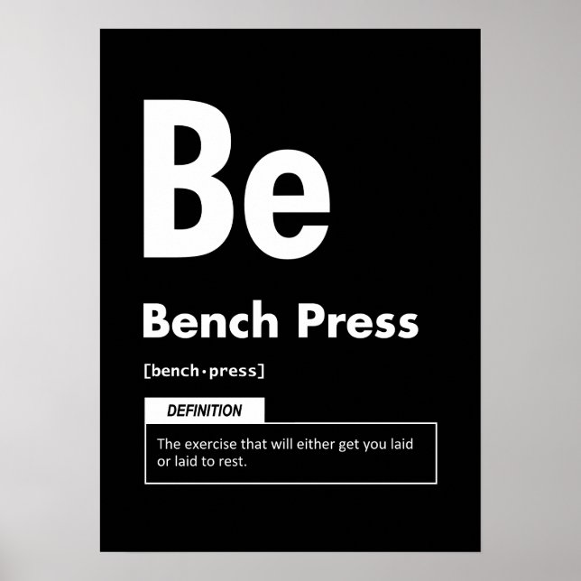 Poster Bench Press - Mesa Periódica - Memória Gym Engraça (Frente)