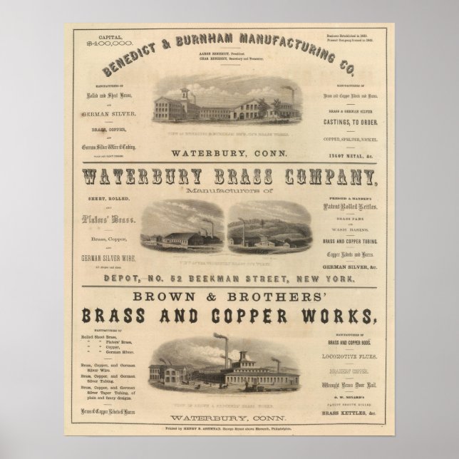 Poster Benedict and Burnham Manufacturing Company (Frente)