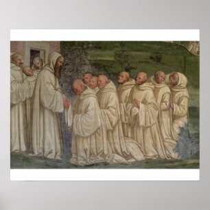 Poster Benedictine Monks, from the Life of St. Benedict (