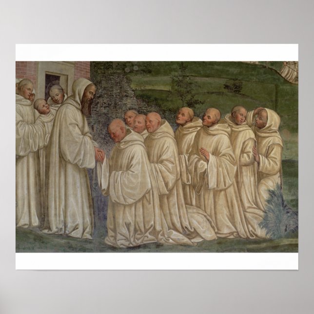 Poster Benedictine Monks, from the Life of St. Benedict ( (Frente)