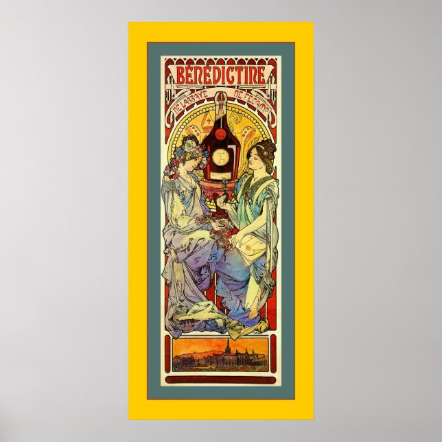 Pôster Benedictine ~ Publicidade Vintage (Frente)