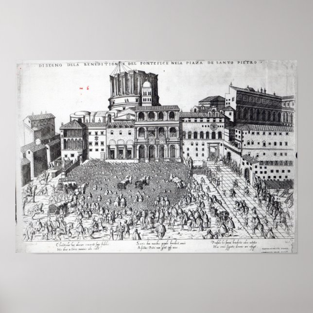 Pôster Benediction of The Pope in St.Peter's Square (Frente)