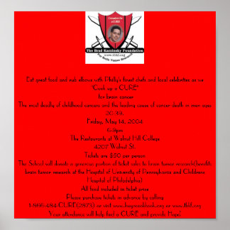 Poster Benefício do Tumor Cerebral