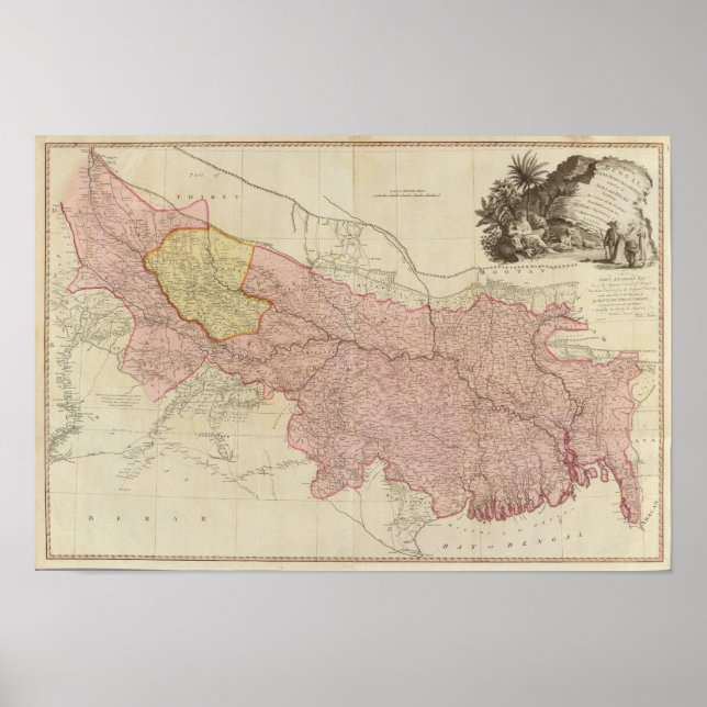 Pôster Bengala, Bahar, Oudes, Allahabad (Frente)