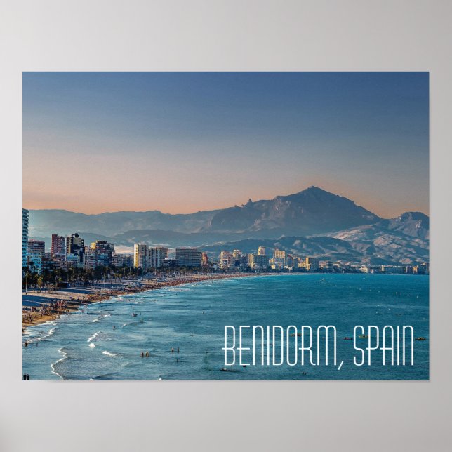 Poster Benidorm, Cartão-postal Espanha (Frente)