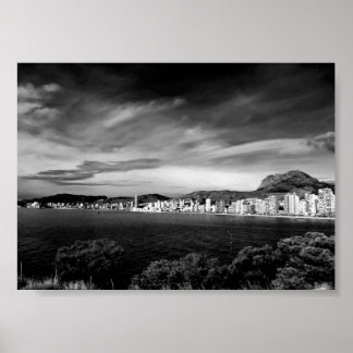 Poster Benidorm Levante Beach Espanha Costa Blanca Foto P