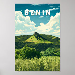 Poster Benin Illustration Viagem Art Vintage