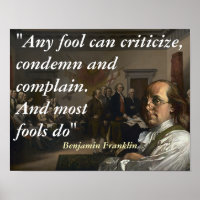 Benjamin Franklin Citação sobre Tolos