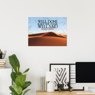 Poster Benjamin Franklin Inspirational Cote "Muito Bem Fe