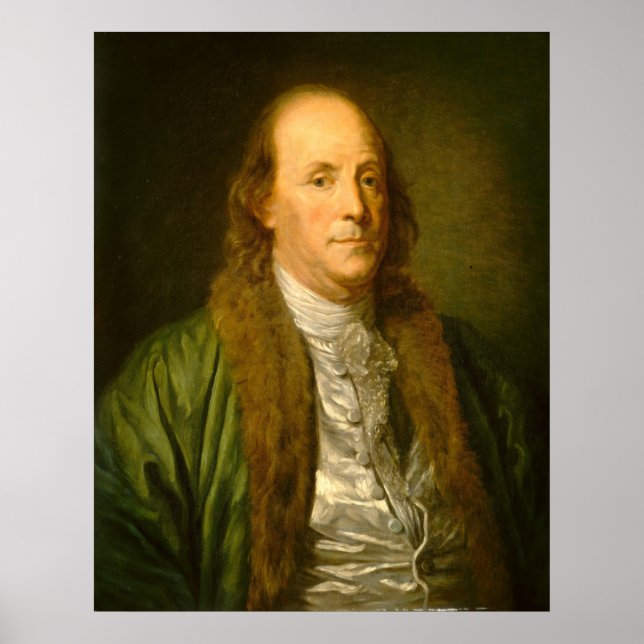 Poster Benjamin Franklin - Jean-Baptiste Greuze Fine Art (Frente)