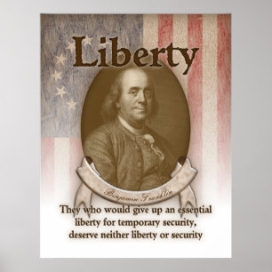 Poster Benjamin Franklin - Liberdade