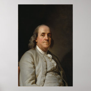 Pôster BENJAMIN FRANKLIN por Joseph Siffred Duplessis
