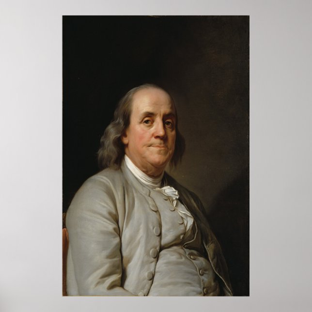 Pôster BENJAMIN FRANKLIN por Joseph Siffred Duplessis (Frente)