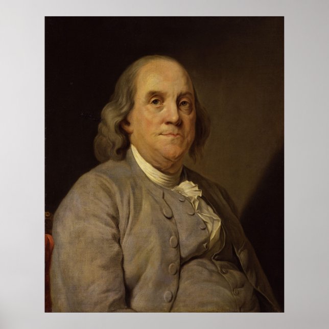 Pôster BENJAMIN FRANKLIN por Joseph-Siffred Duplessis (Frente)