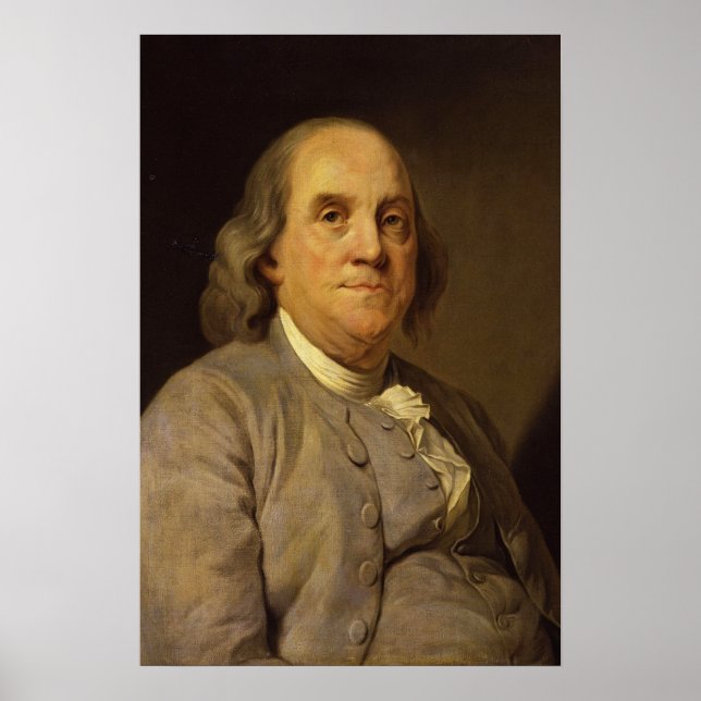 Pôster Benjamin Franklin por Joseph Siffred Duplessis (Frente)