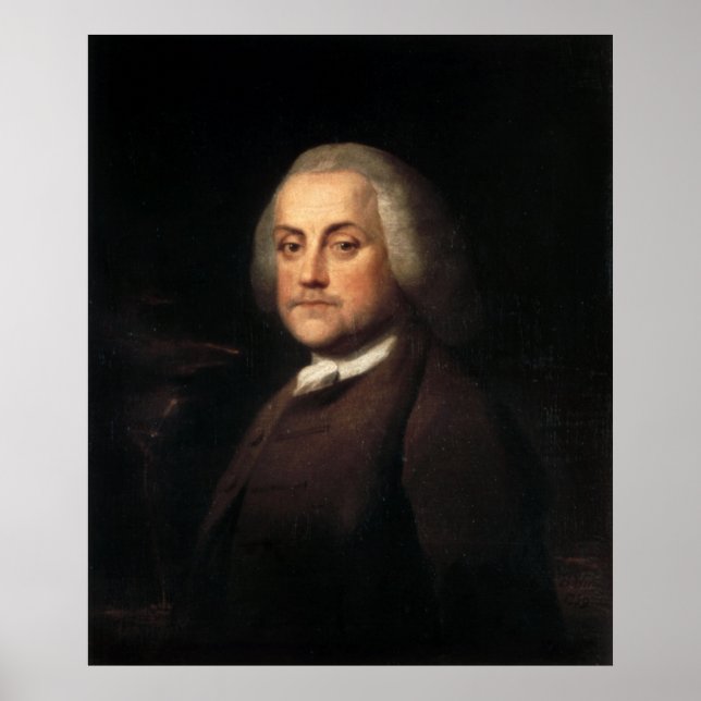 Poster BENJAMIN FRANKLIN Retrato de Benjamin Wilson (Frente)