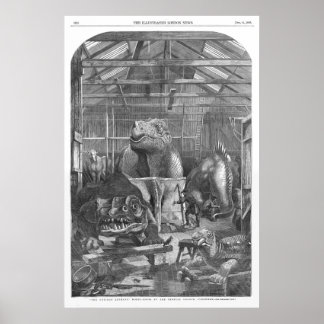 Poster Benjamin Waterhouse Hawkins Studio Antiquado Impre