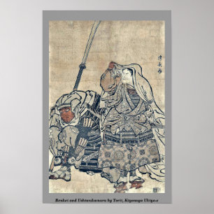 Pôster Benkei e Ushiwakamaru por Torii, Kiyonaga Ukiyo-e