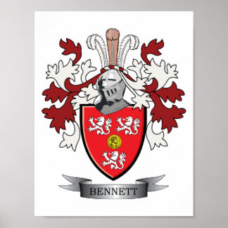 Poster Bennett Family Crest Casaco de Armas