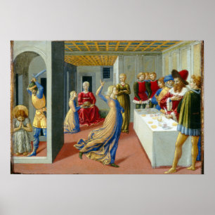 Poster Benozzo Gozzoli o banquete de Herod