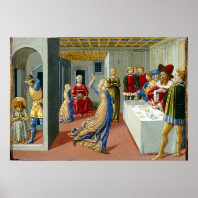 Poster Benozzo Gozzoli O Banquete de Herod (Frente)