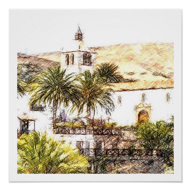 Pôster Bentancuria, Fuerteventura, Ilhas Canárias (Frente)