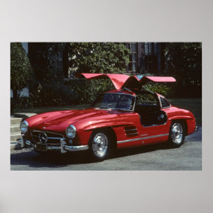 Pôster Benz clássico SLR300 Gullwing de Mercedes