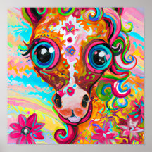 Berçário Colorido de Cavalo Bebê Arte Caprichosa d