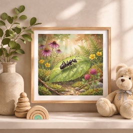 Poster Berçário de Insetos Minúsculos Formiga