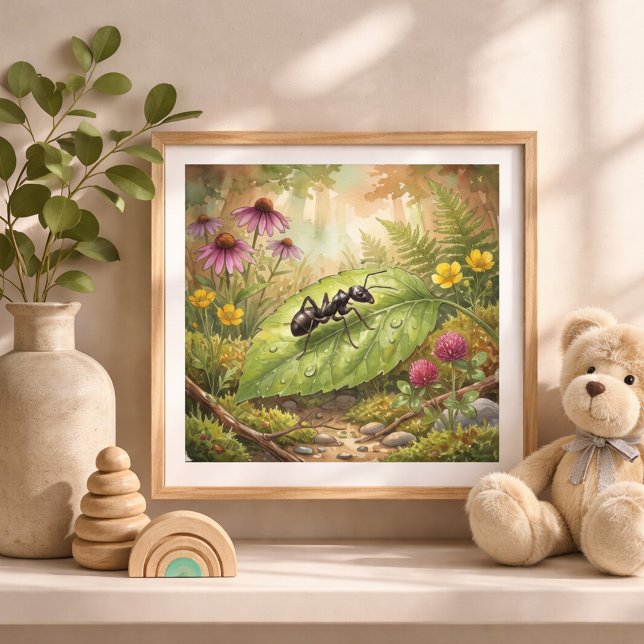 Poster Berçário de Insetos Minúsculos Formiga (Criador carregado)