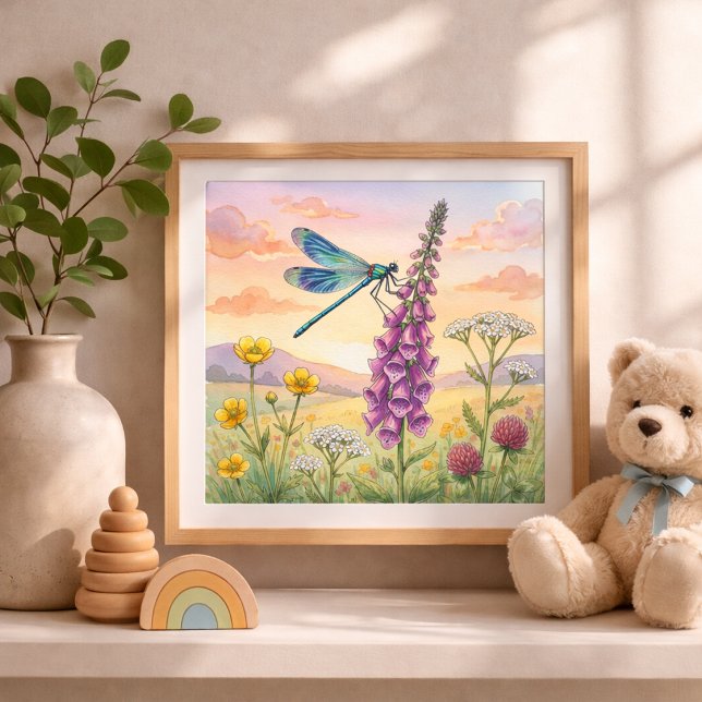 Poster Berçário de Insetos Pequenos Libélula (Criador carregado)