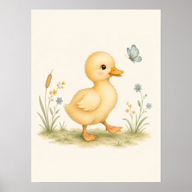 Poster Berçário do Pequeno Pato (Frente)